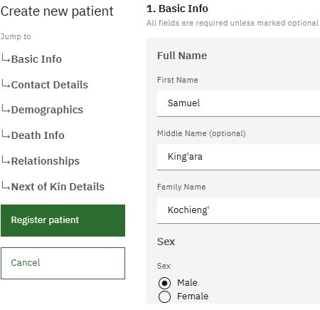 Registration Page